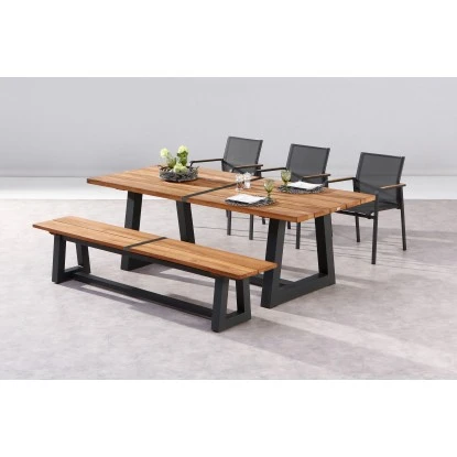 Gartenbank-Gruppe 5-tlg. Campione+Paros Anthrazit FSC® 1 Gartenbank-Gruppe 5-tlg. Campione+Paros Anthrazit FSC®