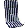 Hochlehner-Auflage Basic-Line 120 X 50 X 6 Cm Blau-Weiß D.0268