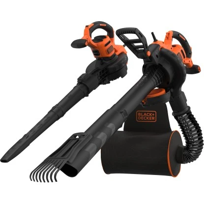 Black & Decker Black+Decker 3-in-1 Elektro-Laubsauger Und Bläser BEBLV301 3.000 W 1 Black & Decker Black+Decker 3-in-1 Elektro-Laubsauger Und Bläser BEBLV301 3.000 W