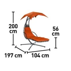 Schwingliege Palmdale Mit Sonnendach Aus Textilen Terracotta -Gartenwelt Günstiges Geschäft 5614292 VM01