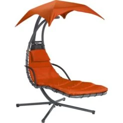 Schwingliege Palmdale Mit Sonnendach Aus Textilen Terracotta