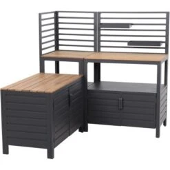 Siena Garden Outdoor Kitchen Mittelteil Sierra Niedrig 100 Cm X 56 Cm X 70 Cm -Gartenwelt Günstiges Geschäft 607209 1346 12