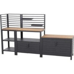 Siena Garden Outdoor Kitchen Mittelteil Sierra Niedrig 100 Cm X 56 Cm X 70 Cm -Gartenwelt Günstiges Geschäft 607209 1346 9