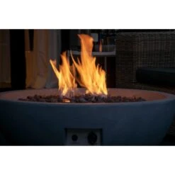 Dobar Outdoor-Feuerschale Mit Gasflamme Lunar Ø 90 Cm Grau -Gartenwelt Günstiges Geschäft 637 lavaofenfeuerstelle 11