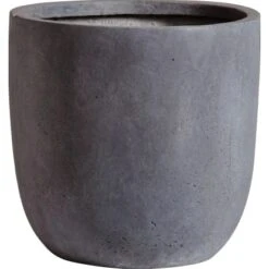 M Collections Pflanztopf Egg Pot Ø 27 Cm Grau