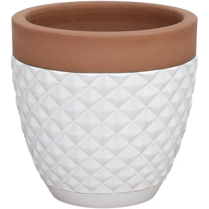 Keramik Übertopf Diamond Rund Creme 37 Cm X 37 Cm X 34 Cm 1 Keramik Übertopf Diamond Rund Creme 37 Cm X 37 Cm X 34 Cm