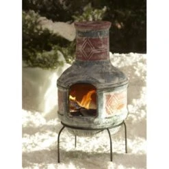 Buschbeck Mexiko-Grillkamin Geodesign Ton Inkl. Grillrost -Gartenwelt Günstiges Geschäft 6871107 picture 1