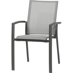 Siena Garden Stapelsessel Velia Alu 56 Cm X 66 Cm X 89 Cm Anthrazit
