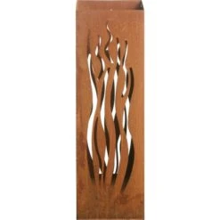 Gartenfreude FeuersäuleDesign Wellen Edelrost 16 X 16 X 50 Cm -Gartenwelt Günstiges Geschäft 753063 4655 05