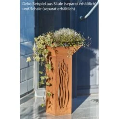 Gartenfreude FeuersäuleDesign Wellen Edelrost 16 X 16 X 50 Cm -Gartenwelt Günstiges Geschäft 753063 4655 07
