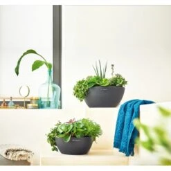 Lechuza Pflanzgefäß Cubeto Stone 30 Graphitschwarz Ø 30 Cm -Gartenwelt Günstiges Geschäft 754216 4186 3