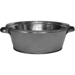 Zink-Wanne Mit Griffen 9,0 Liter Silber