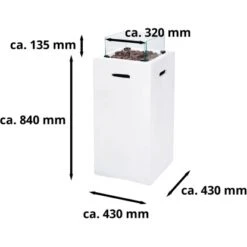 Amare Gas-Feuerstelle Für Den Außenbereich Quadratisch Weiß 18 Amare Gas-Feuerstelle Für Den Außenbereich Quadratisch Weiß -Gartenwelt Günstiges Geschäft 765603 4655 07