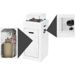 Amare Gas-Feuerstelle Für Den Außenbereich Quadratisch Weiß 19 Amare Gas-Feuerstelle Für Den Außenbereich Quadratisch Weiß -Gartenwelt Günstiges Geschäft 765603 4655 08