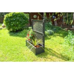 KHW Pflanzkasten Groß Mit Spalier 2-tlg. Anthrazit 140 Cm X 100 Cm X 43 Cm 12 KHW Pflanzkasten Groß Mit Spalier 2-tlg. Anthrazit 140 Cm X 100 Cm X 43 Cm -Gartenwelt Günstiges Geschäft 836756 4264 4