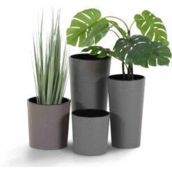 Siena Garden Pflanzgefäß Eco Lens Grau Ø 25x25,5 Cm -Gartenwelt Günstiges Geschäft 8629339 1346 4