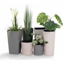 Siena Garden Pflanzgefäß Eco Lens Grau Ø 25x25,5 Cm -Gartenwelt Günstiges Geschäft 8629339 1346 5