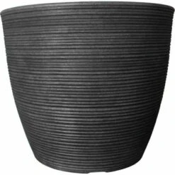 Siena Garden Pflanzgefäß Eco Sevilla Schwarz Ø 33cm X 28cm