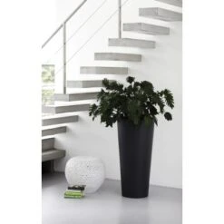 Elho Blumentopf Pure Straight Hoch Ø 38,5 Cm Anthrazit -Gartenwelt Günstiges Geschäft 8711904193966 4667 05