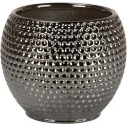 Scheurich Übertopf 732 Ø 17 Cm X 16 Cm Titanium Silver