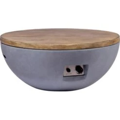 Dobar Outdoor-Feuerschale Mit Gasflamme Lunar Ø 90 Cm Grau -Gartenwelt Günstiges Geschäft lavaofengasfeuerstelle 04