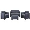 Gartenmöbelgruppe New Star 4-teilig Anthrazit