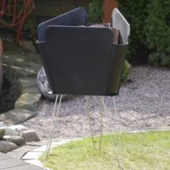 VASNER Merive M2 Feuerkorb Mittelhoch Abgerundet Schwarz -Gartenwelt Günstiges Geschäft sign garten terrasse mood4